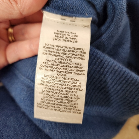 RLX Ralph Lauren 100% Washable Cashmere Jogger Lounge Pants Travel Pockets Blue - Picture 8 of 9